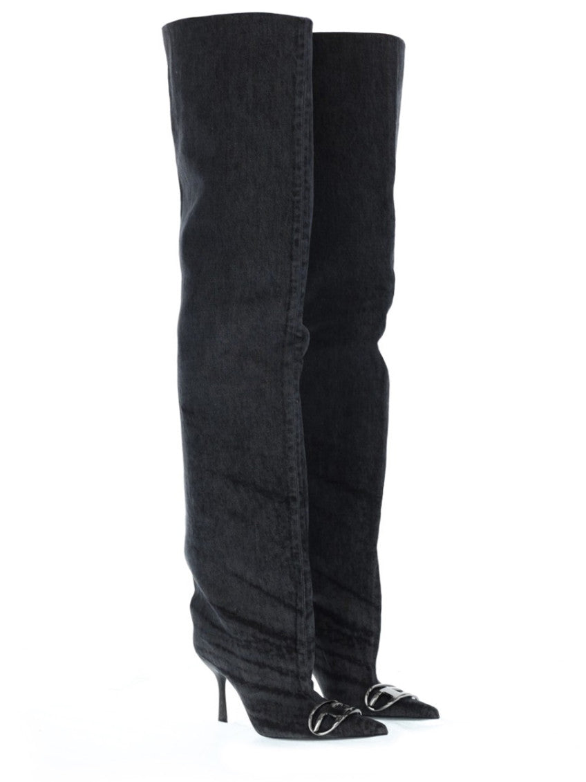Black Cotton Boots 2