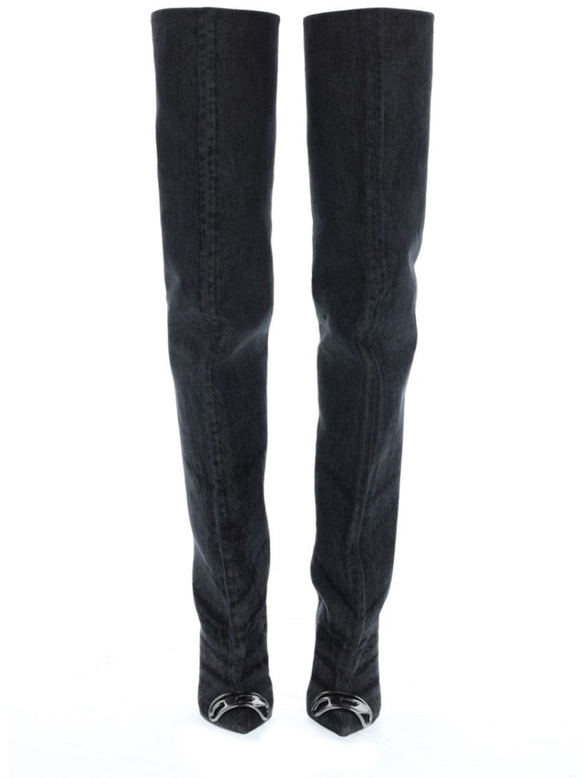 Black Cotton Boots 3