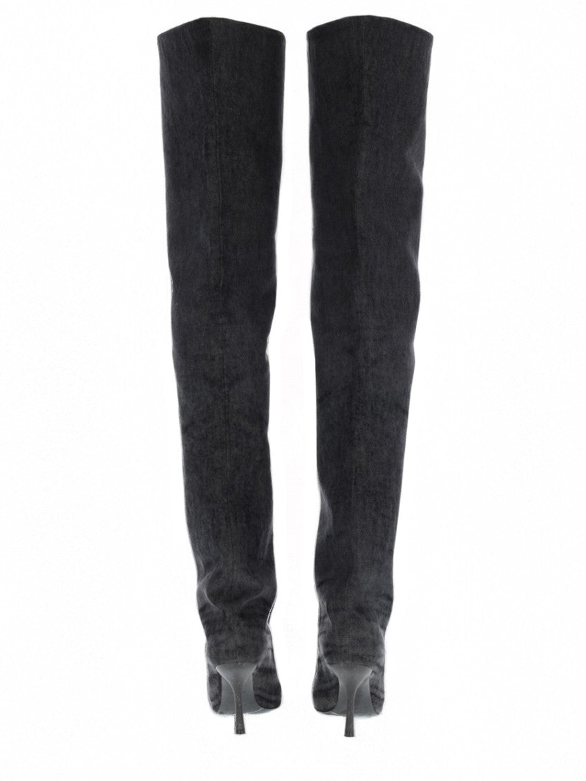 Black Cotton Boots 4