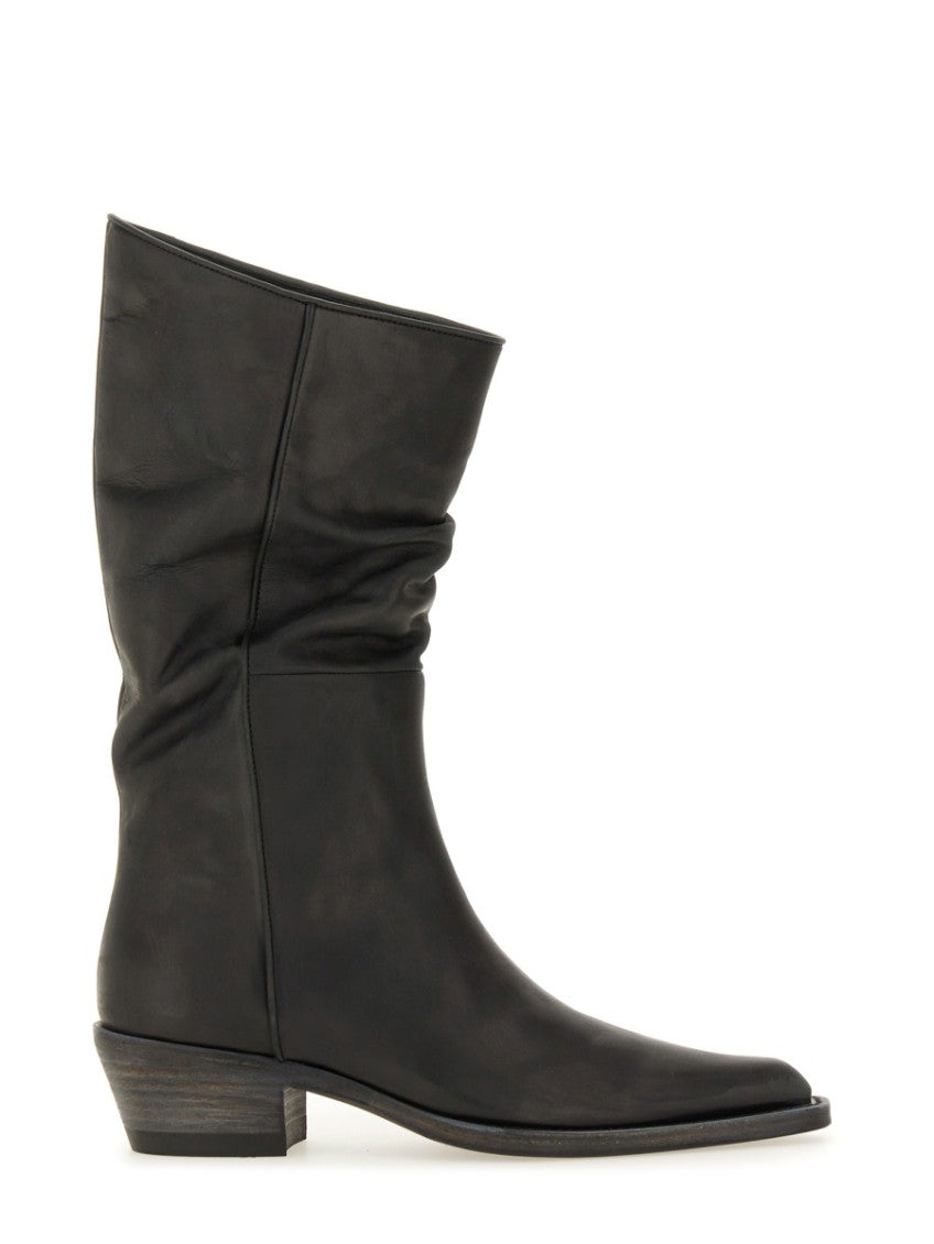 Black Textile Boots 1