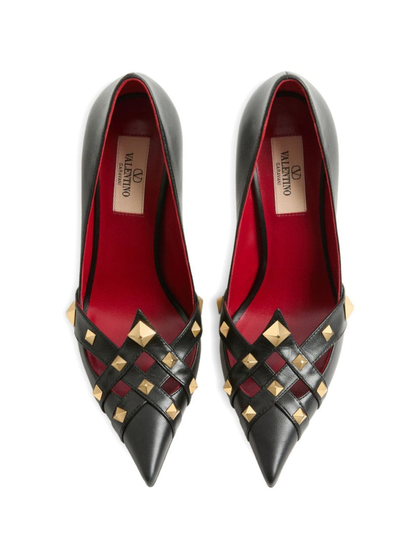 Black Studdy Leather Pumps 3