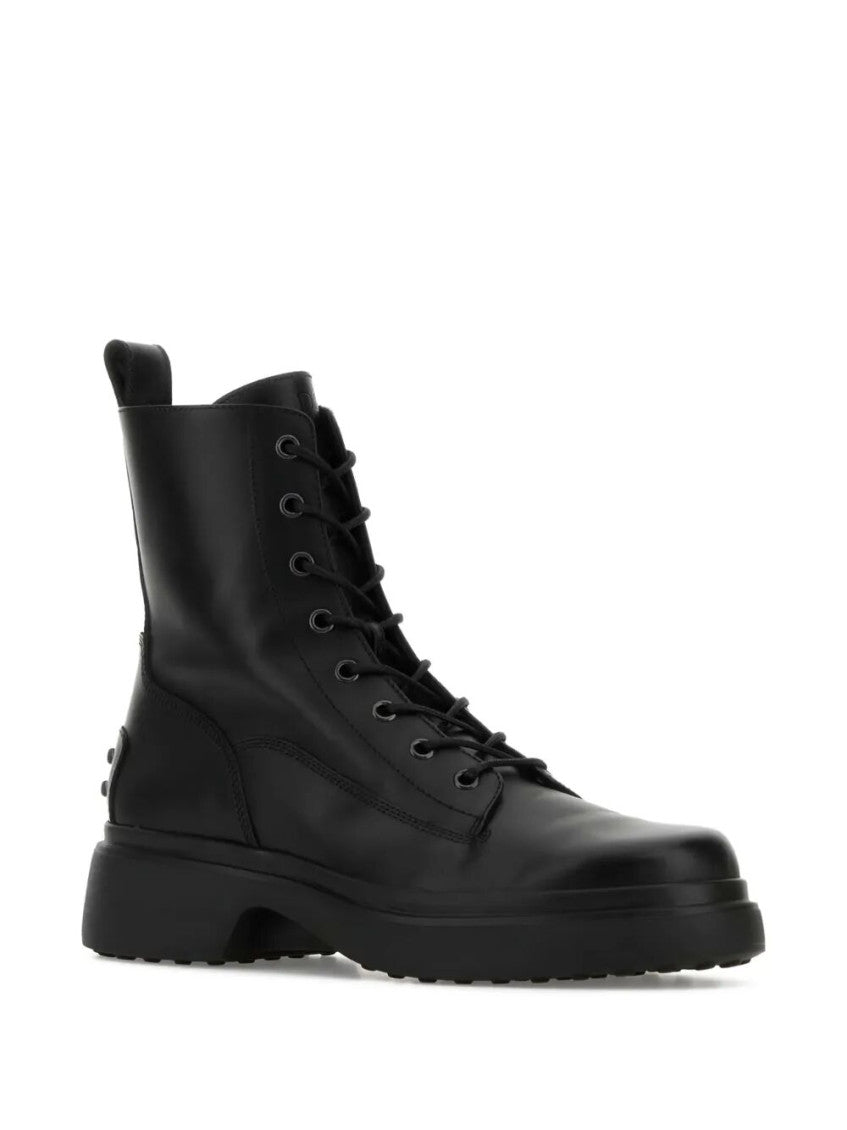 Black Lace Up Boots 2
