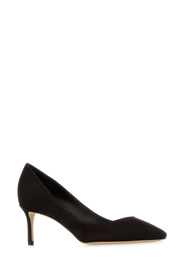 Dark Brown Suede Pumps 2
