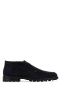 Navy Blue Suede Boots 1