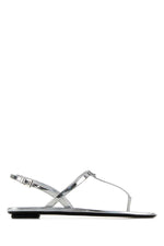 Silver Solid Sandals 1