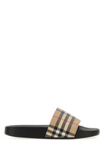 Beige Checks Slides 1