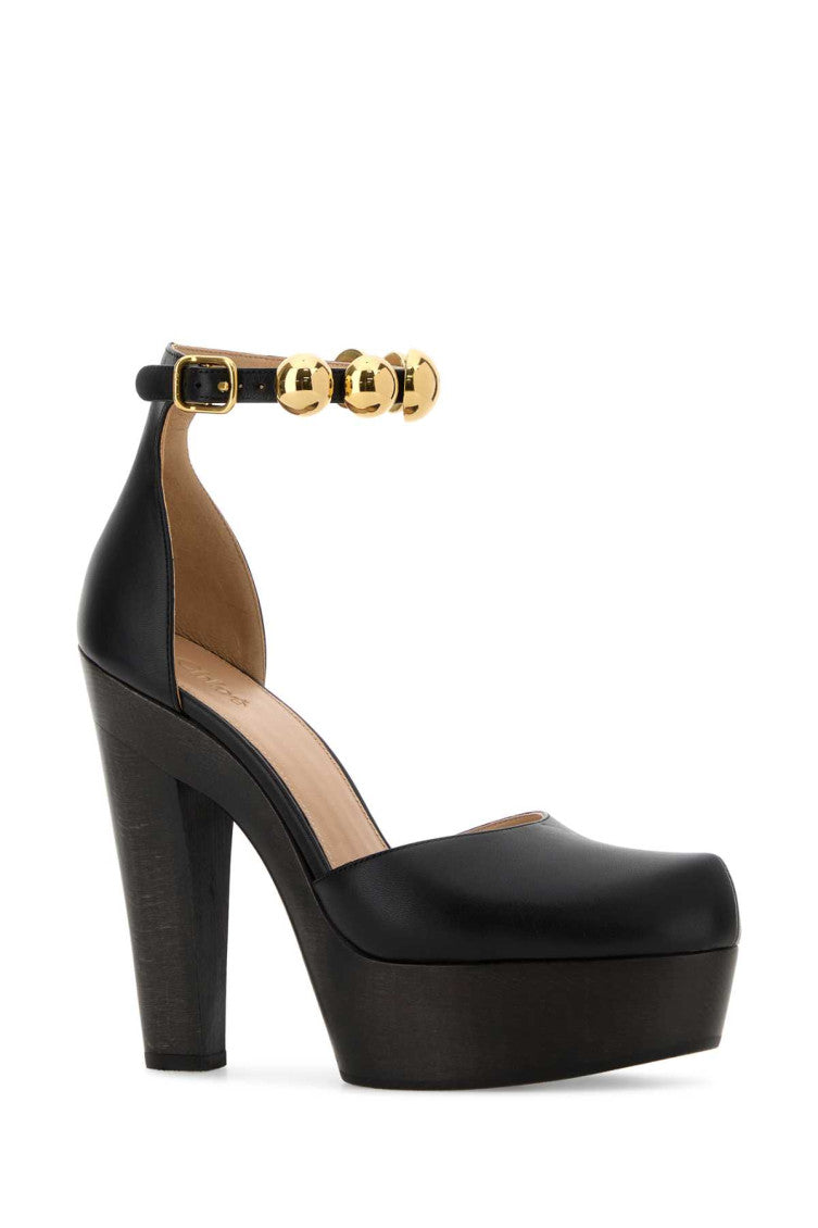 Black Solid Lola Pumps 2