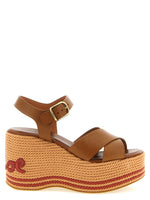 Brown Embroidered Wedge 1