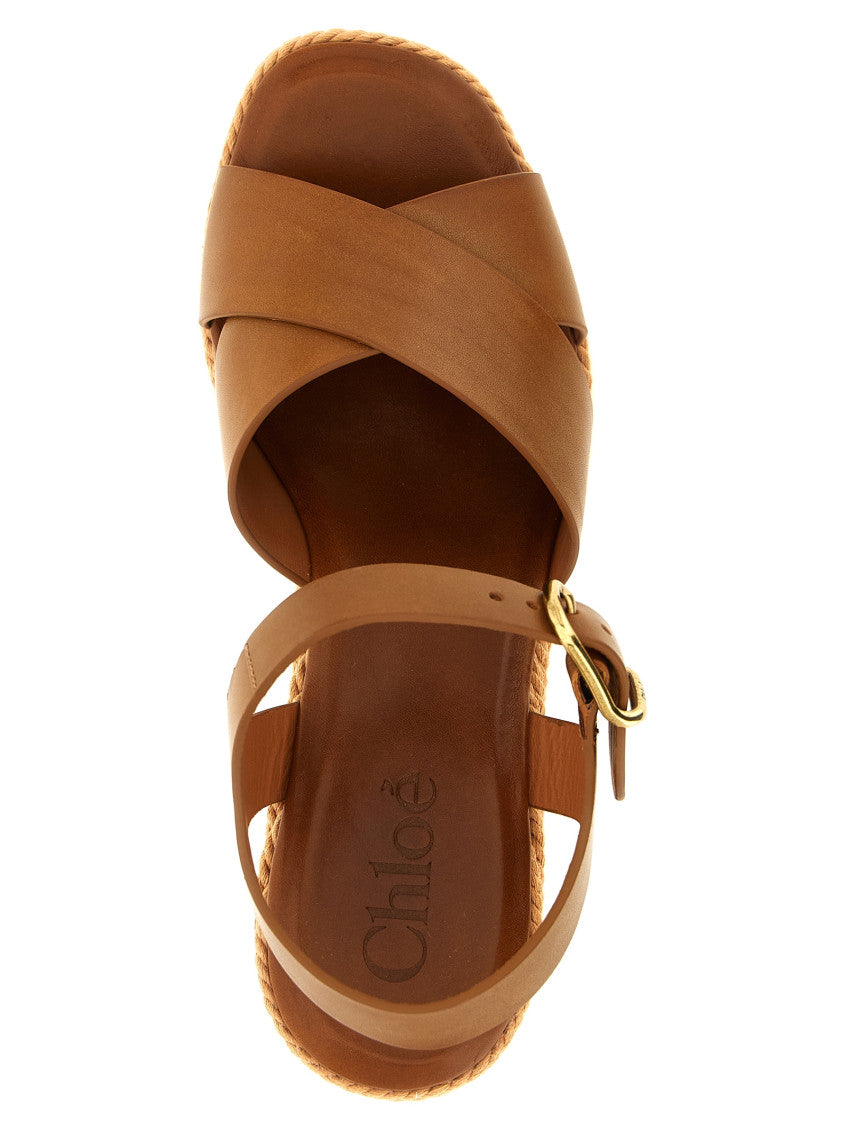 Brown Embroidered Wedge 3