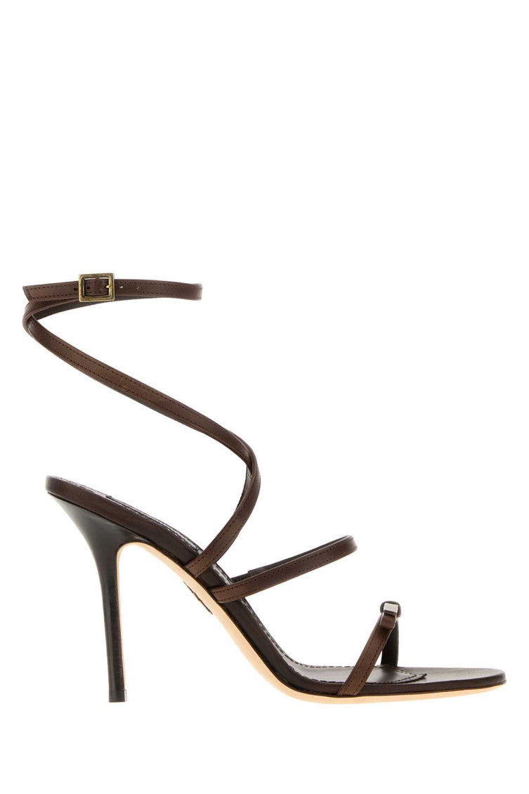 Black Solid Chocolate Heels 1