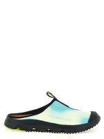 Blue Printed Slide Mules 1