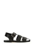 Black Solid Sandals 1