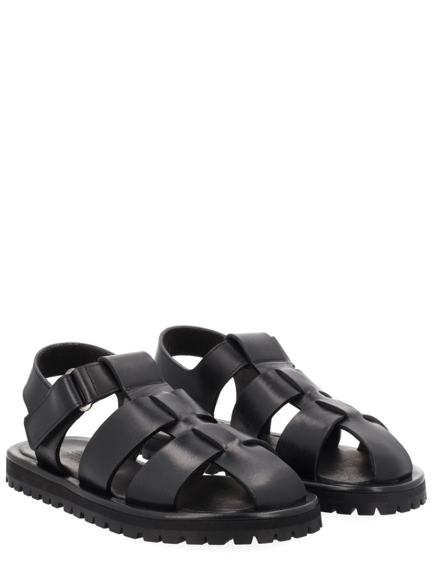 Black Solid Sandals 2