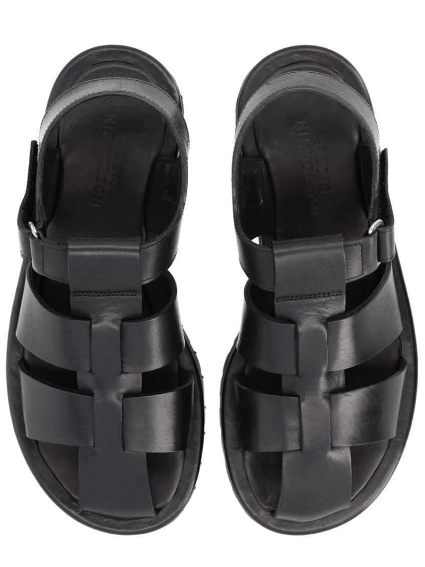 Black Solid Sandals 3