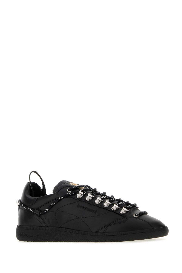Black Lace Up Sneakers 2