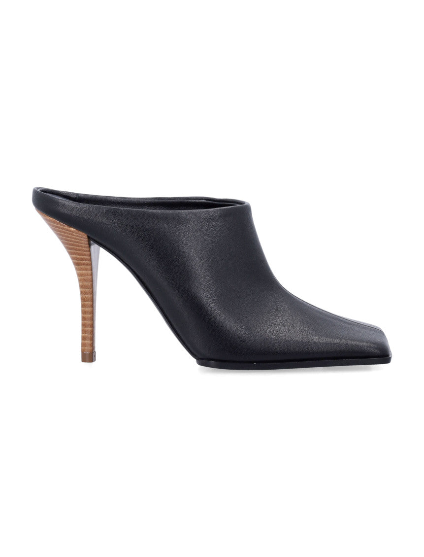 Black Slip On Mules 1