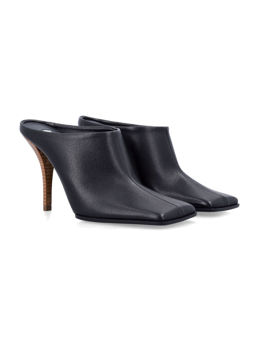 Black Slip On Mules 2