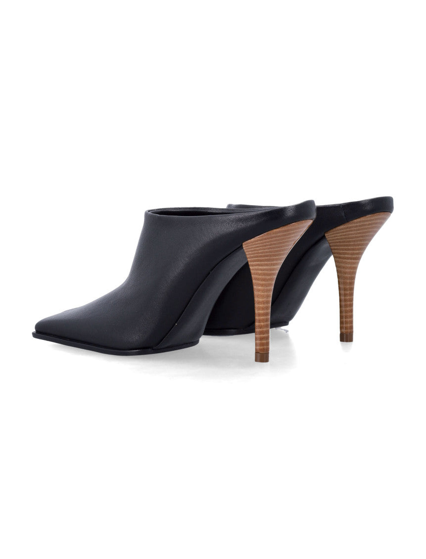 Black Slip On Mules 3