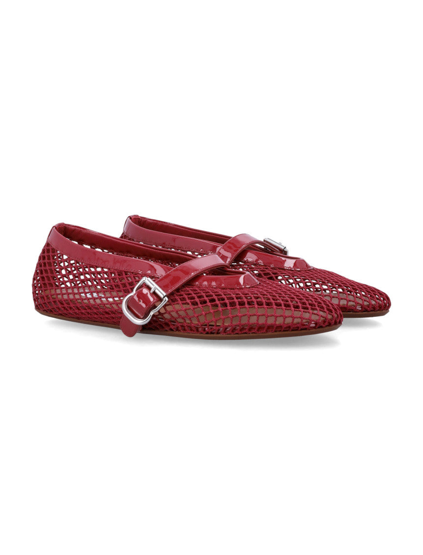 Red Woven Ballet Flats 2
