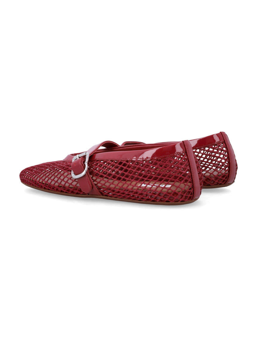 Red Woven Ballet Flats 3