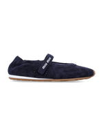 Navy Blue Logo Ballet Flats 1