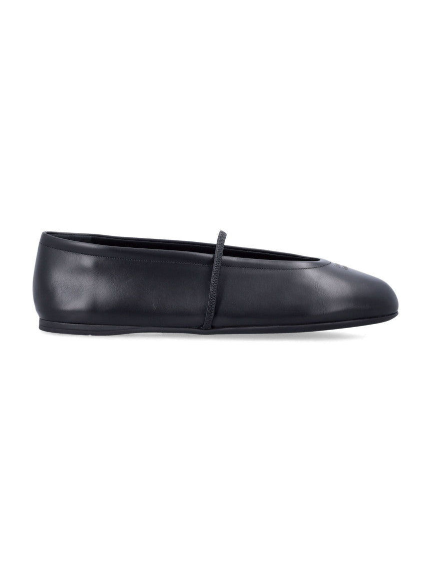 Black Logo Ballet Flats 1