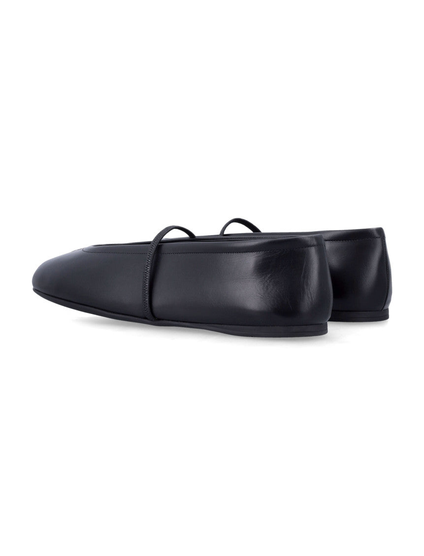 Black Logo Ballet Flats 3