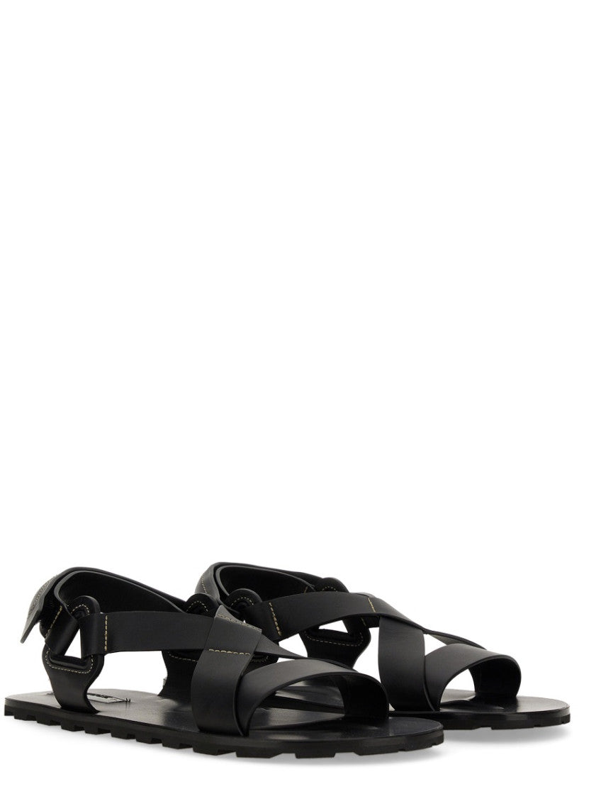 Black Solid Carryover Sandals 2