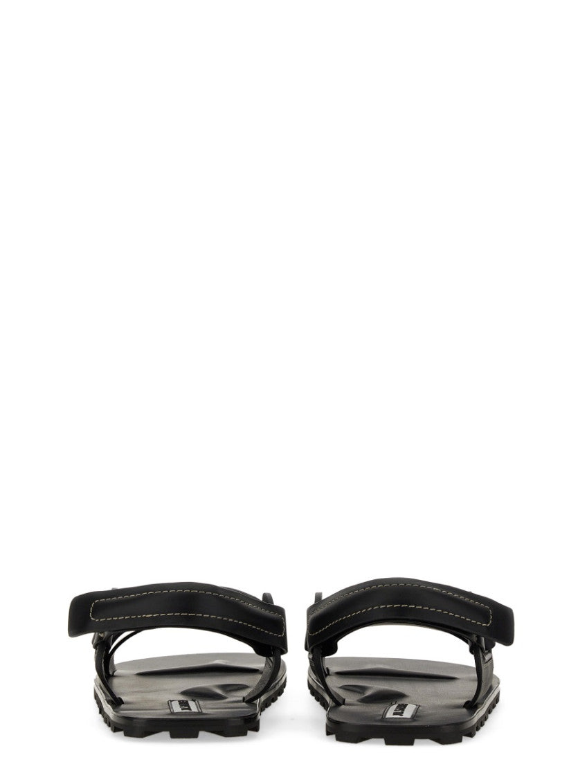 Black Solid Carryover Sandals 3