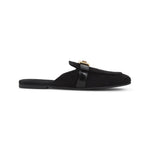 Black Slip On Mules 1