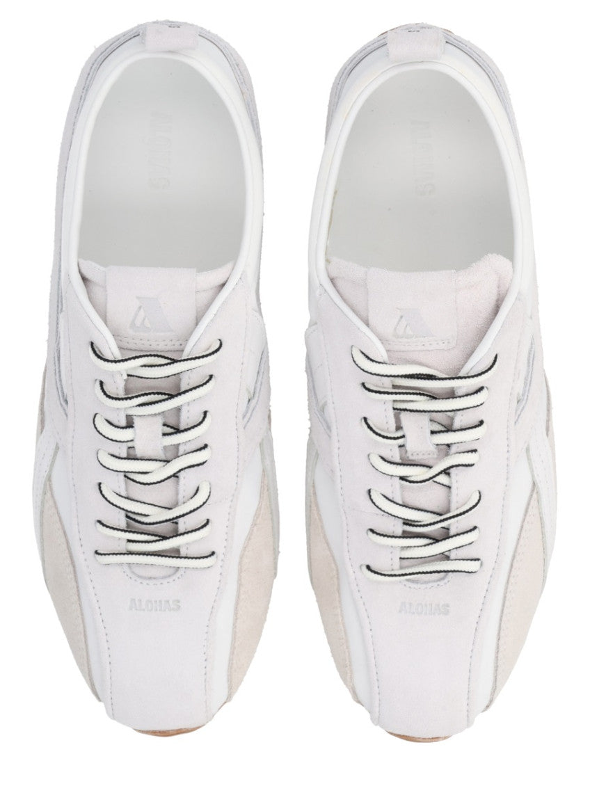 White Lace-up Sneakers 5
