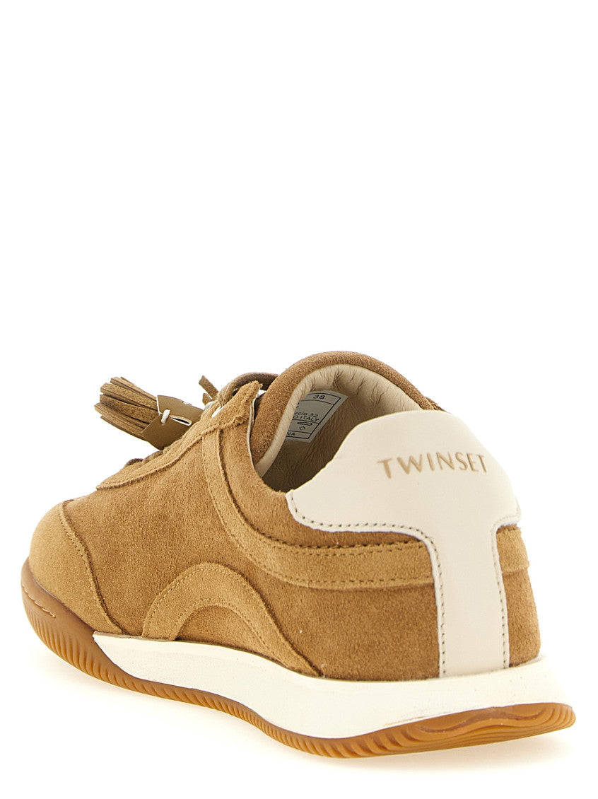 Brown Suede Logo Sneakers 3