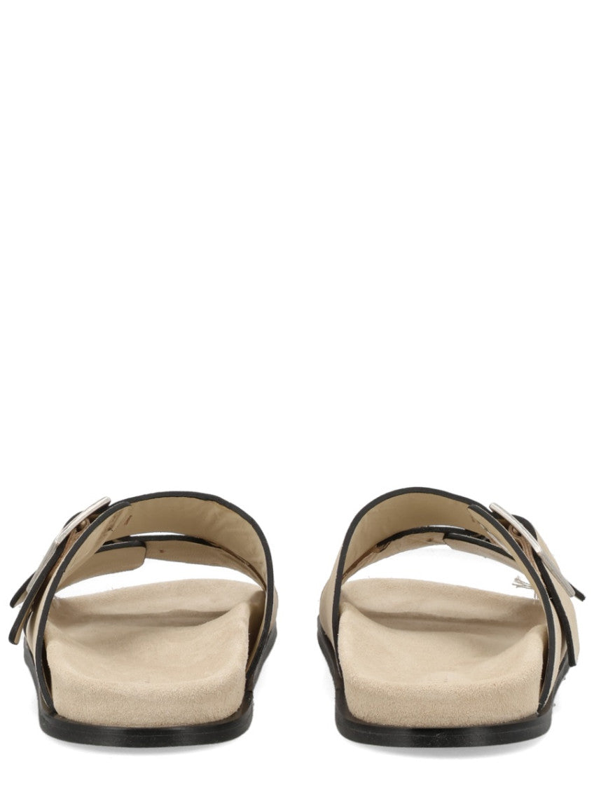 Beige Slip-on Sandals 4