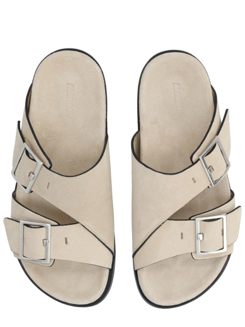 Beige Slip-on Sandals 5