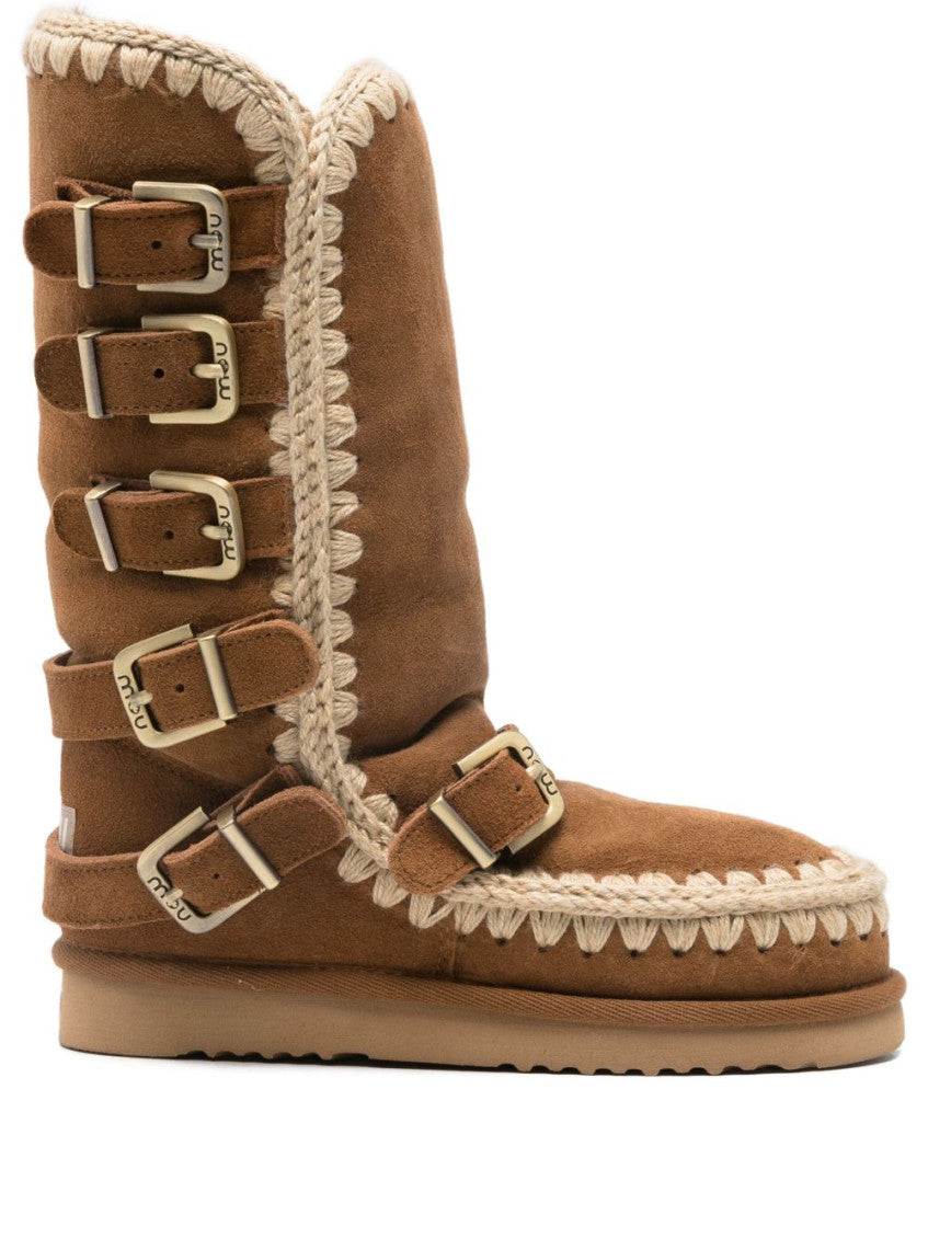 Brown Eskimo-40 Buckle Boots 1