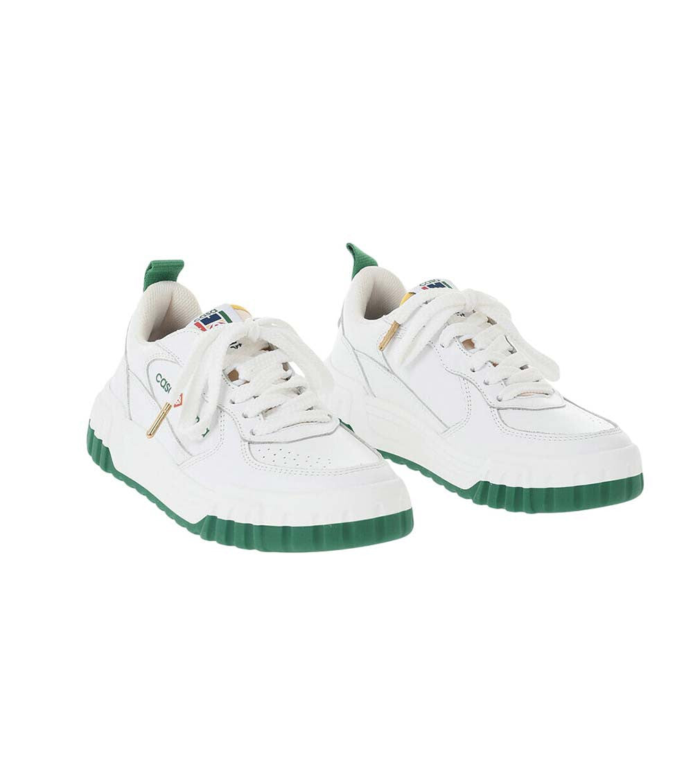 White Low Leather Sneakers 2