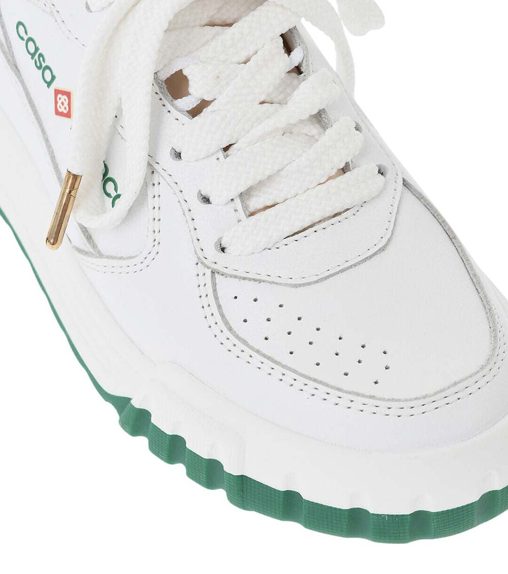 White Low Leather Sneakers 4