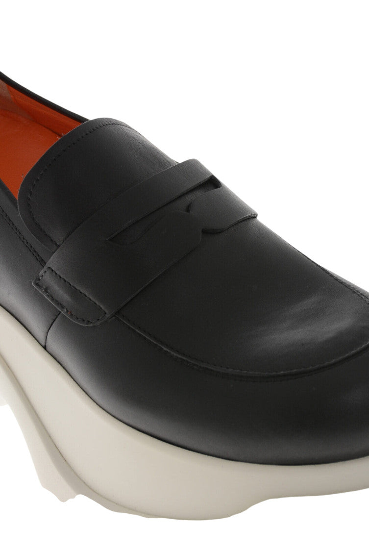 Black Leather Penny Loafers 3