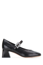 Black Leather Pumps 1