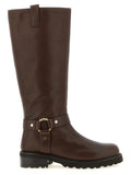 Brown Torchon ring boots 1