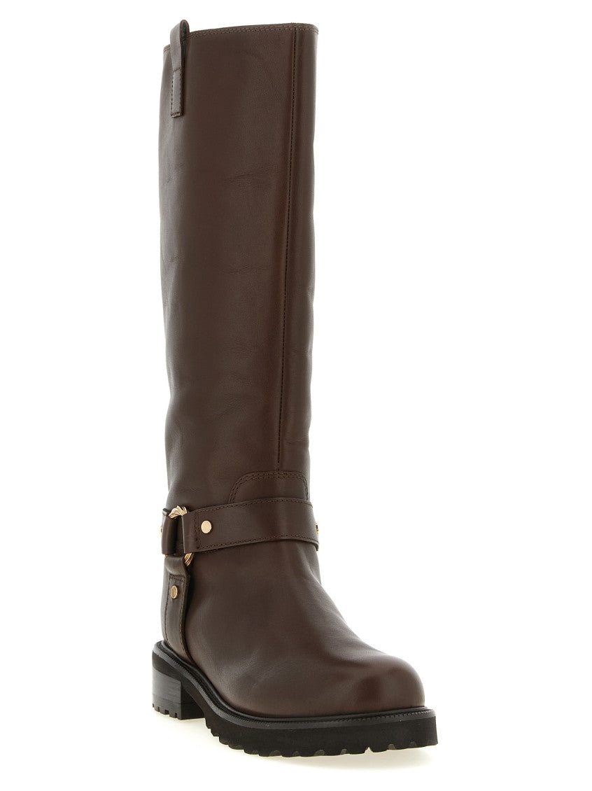 Brown Torchon ring boots 2