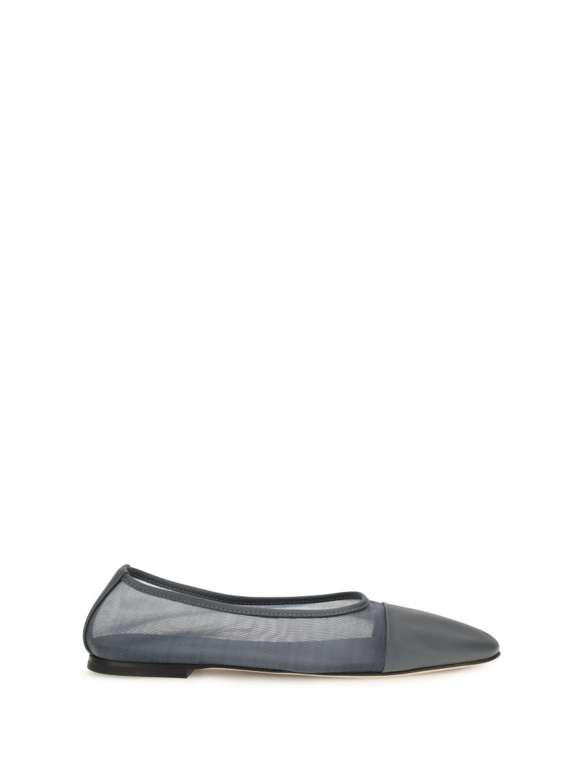 Grey Mesh Ballet Flats 1