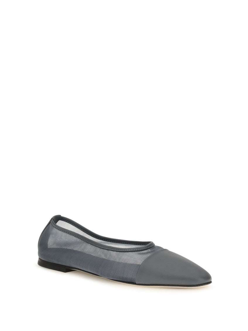 Grey Mesh Ballet Flats 2