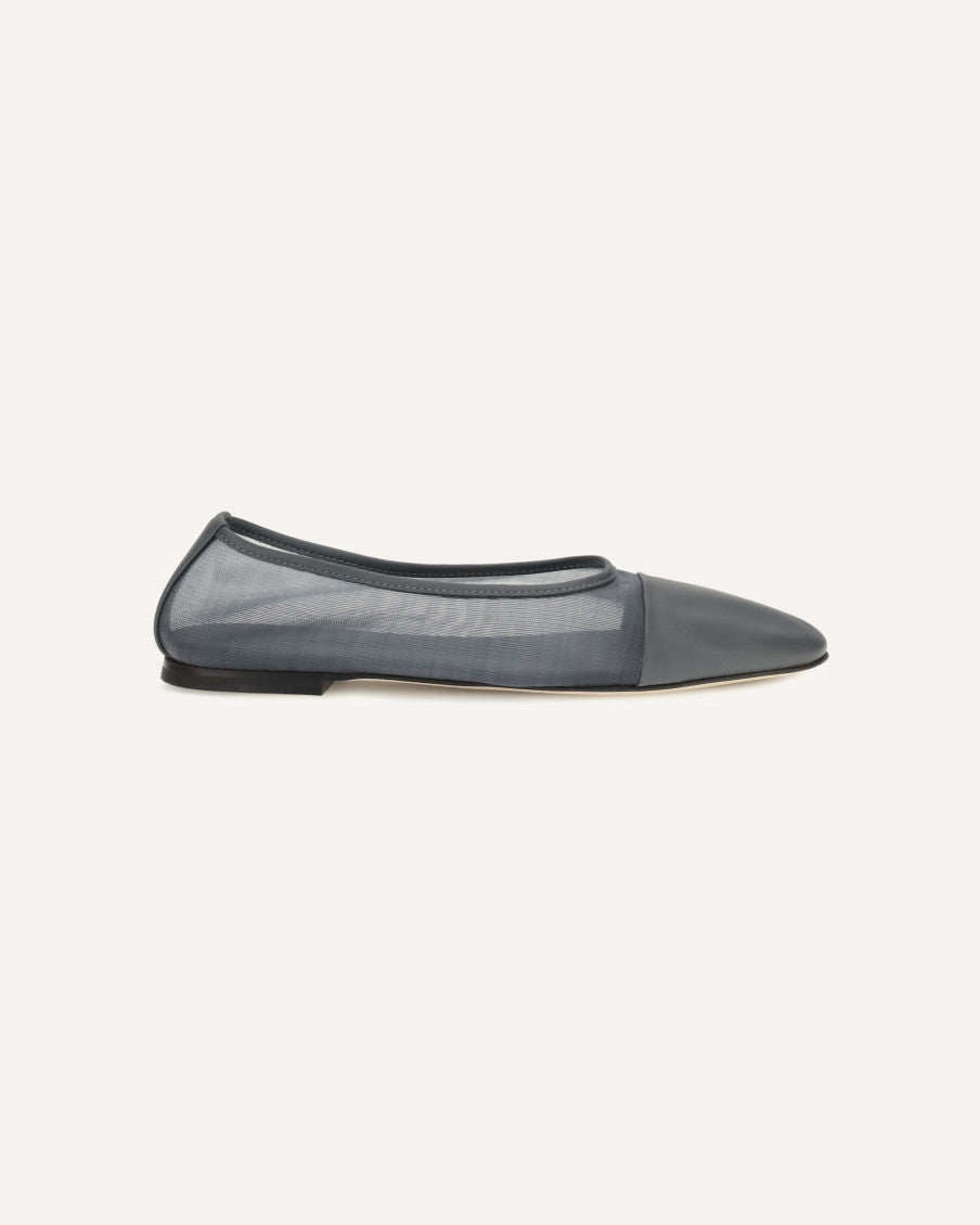Grey Mesh Ballet Flats 5