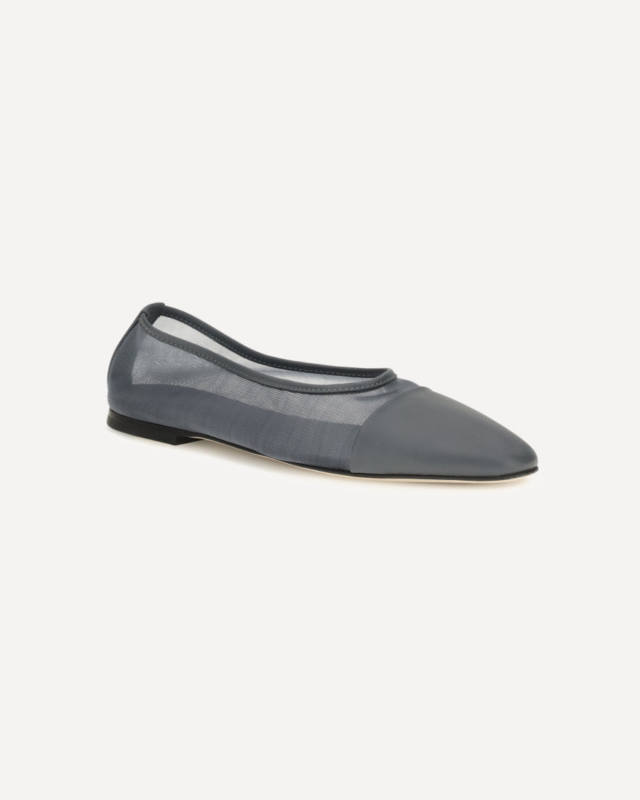 Grey Mesh Ballet Flats 6