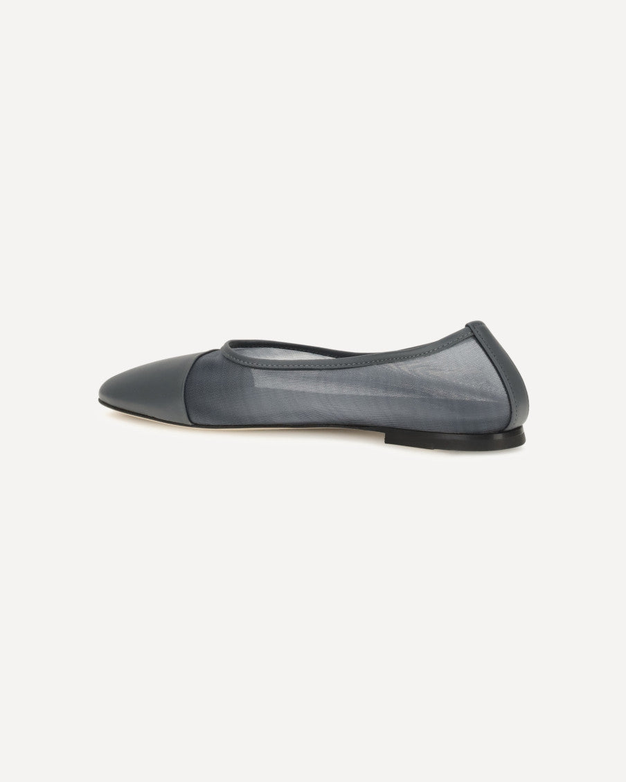 Grey Mesh Ballet Flats 7