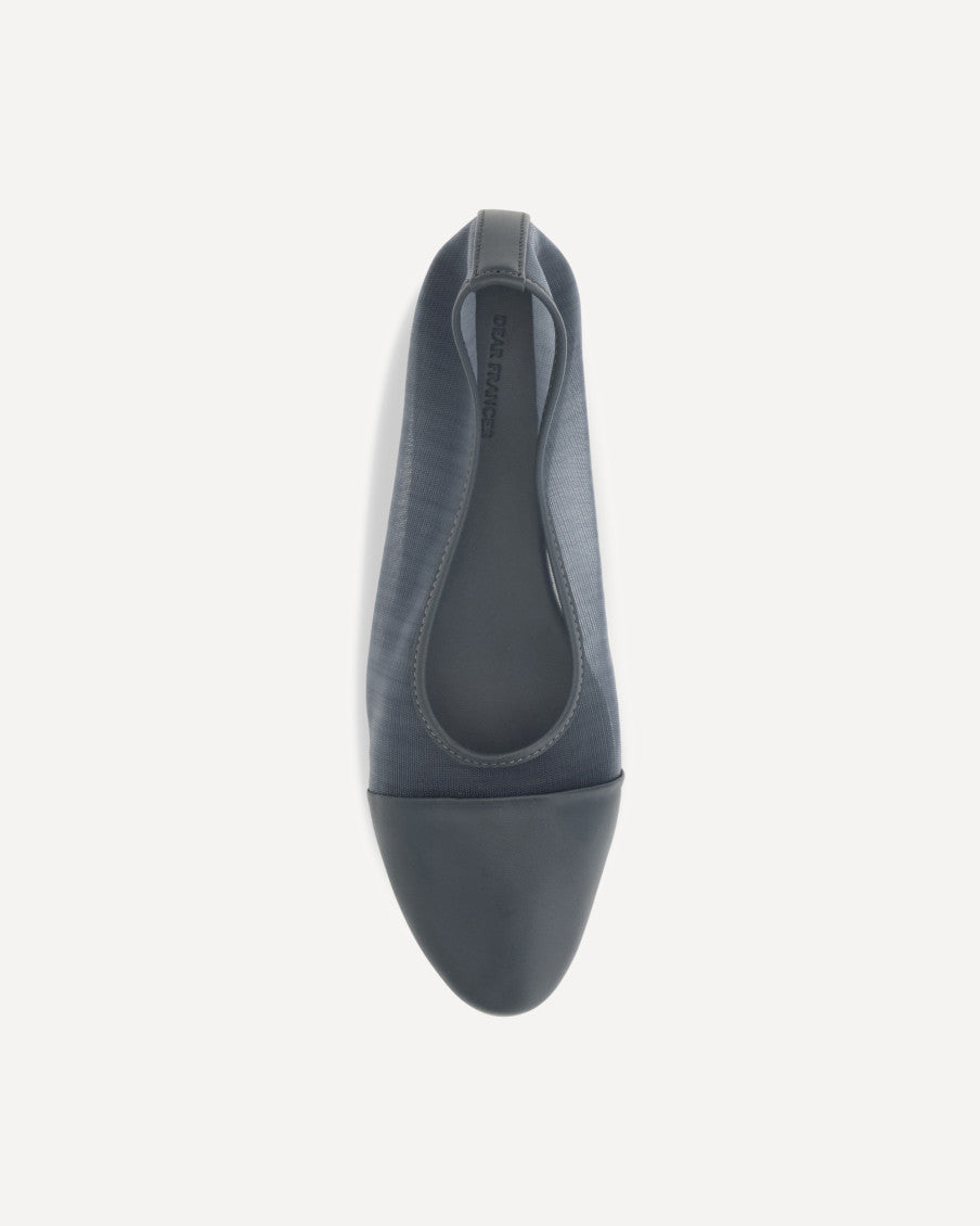 Grey Mesh Ballet Flats 8