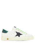 Kids White Lace-up Sneakers 1