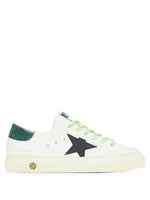 Kids White Lace-up Sneakers 1