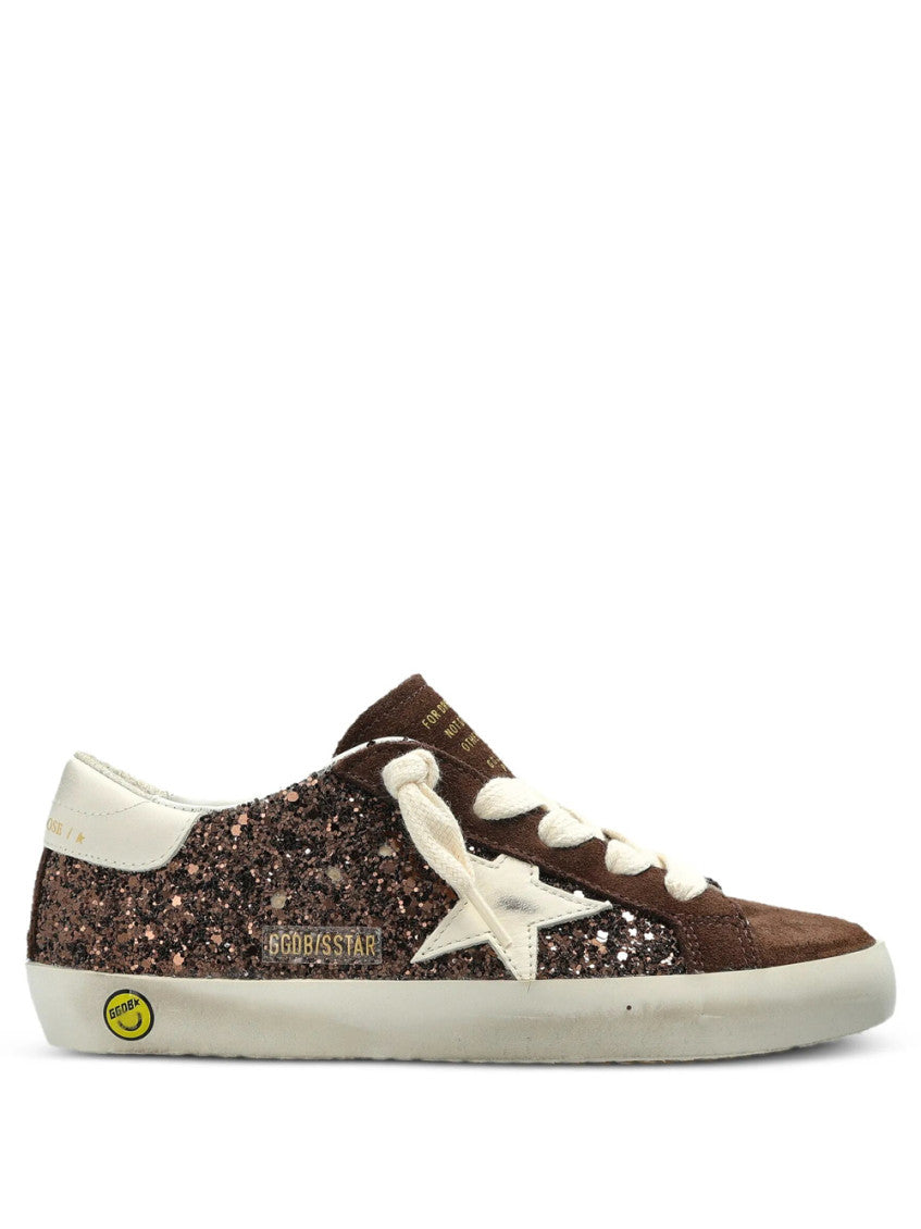 Girls Brown Lace-up Sneakers 1